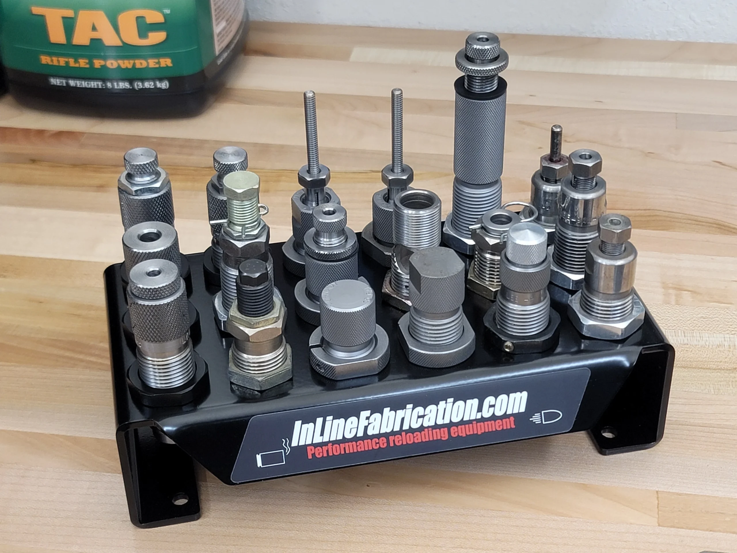 Inline Fabrication Benchtop Series 7/8" Die Storage Rack Black Powder Coated - Image 2